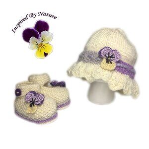 Nwt! Baby Shower Gift. Fits 6-9M Baby Girl. 2-Piece Clothing Set. 100% Handmade.